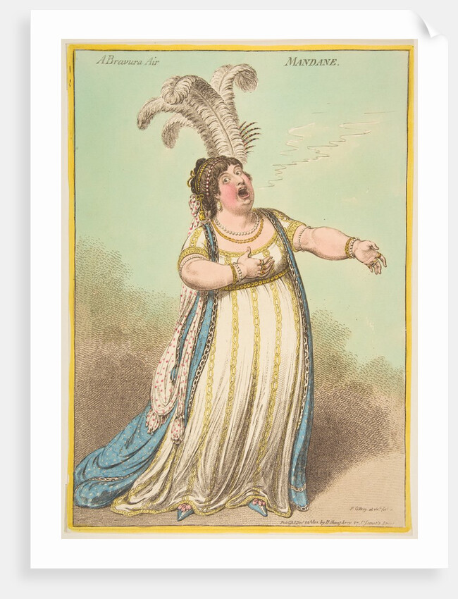 A Bravura Air. Mandane, December 22, 1801 by James Gillray