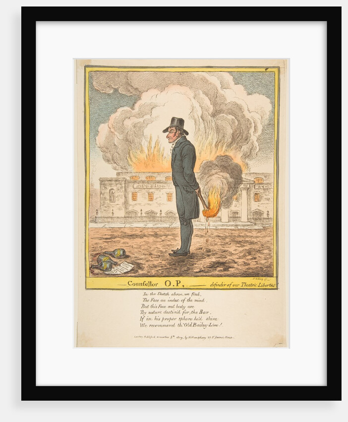 Counsellor O.P.-Defender of our Theatric Liberties, December 5, 1809 by James Gillray