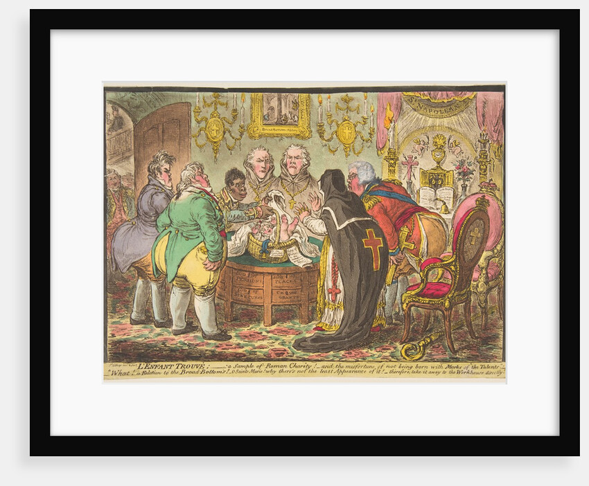 L'Enfant Trouvé:-a Sample of Roman Charity!-or-the Misfortune of Not Being Born wi…, May 19, 1808 by James Gillray