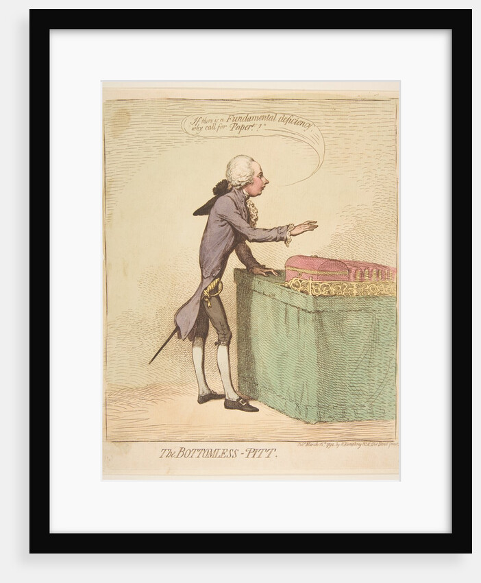 The Bottomless-Pitt, March 16, 1792 by James Gillray
