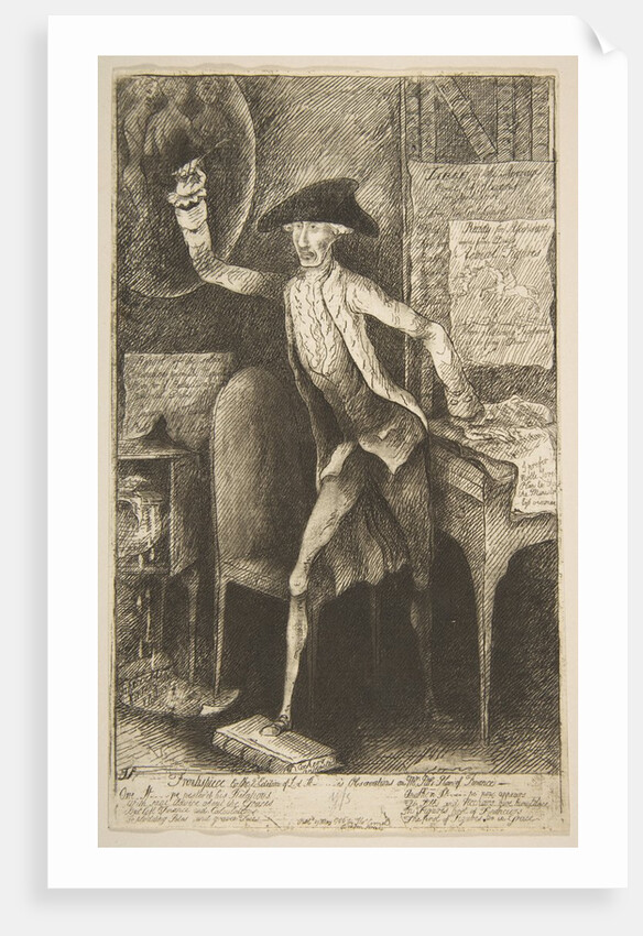 Frontispiece to the 2nd Edition of Lord St[anhop]e's Observations on Mr. Pitt's Pl…, May 29, 1786 by James Sayers