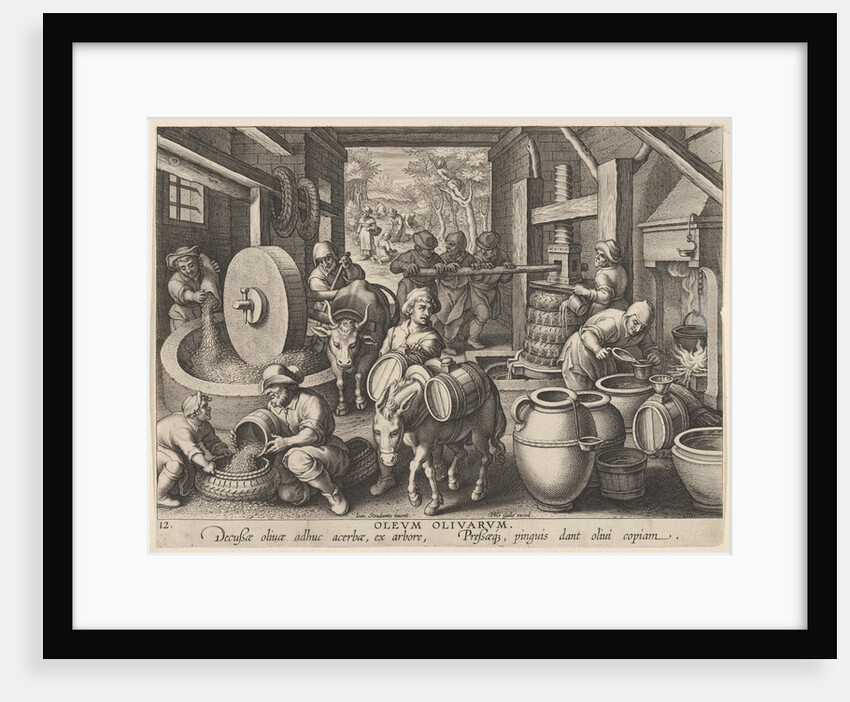 New Inventions of Modern Times [Nova Reperta], The Invention of the Olive Oil Press, p…, ca. 1600 by Jan Collaert I