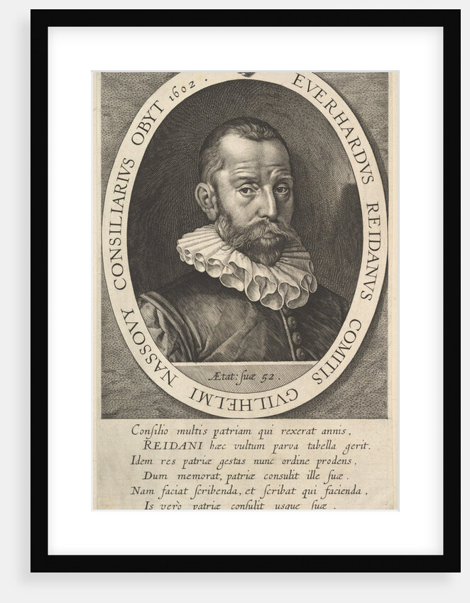 Portrait of Everhard van Reyd, Councillor of William, Prince of Orange, 1602 by Jan Muller