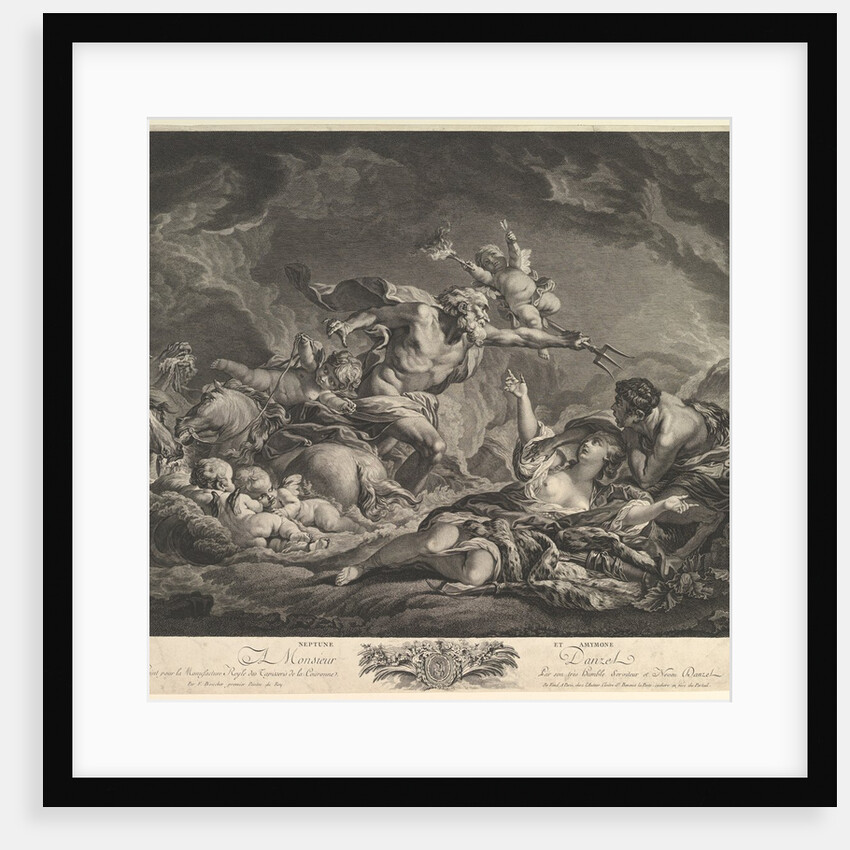 Neptune and Amymone, 18th century by Jean Claude Danzel