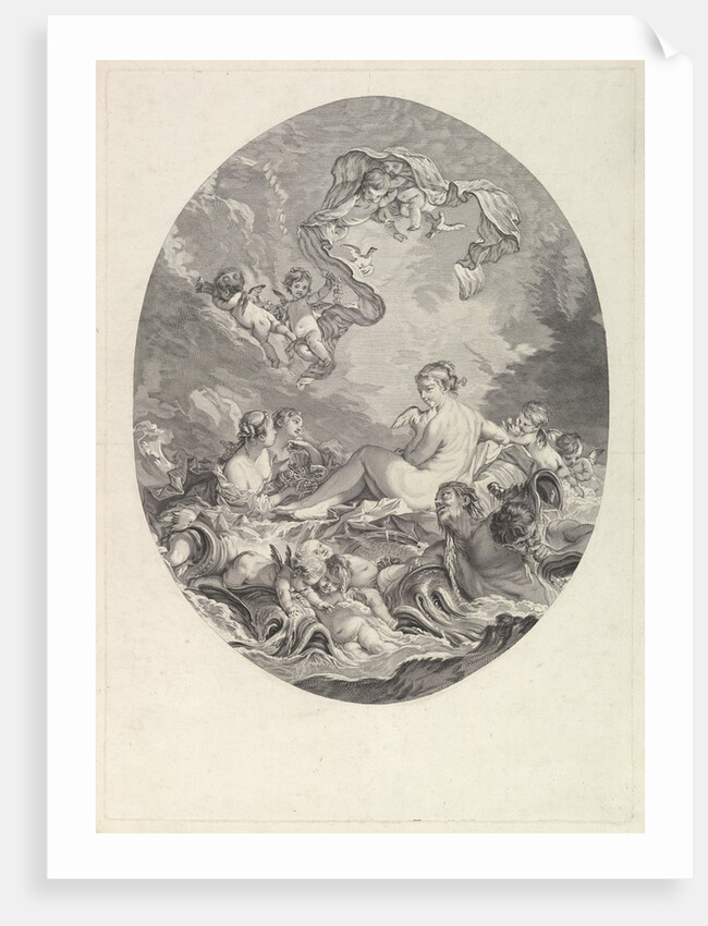 Naissance et Triomphe de Venus, 18th century by Jean Daullé