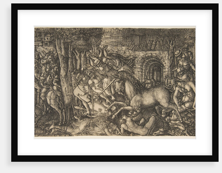 A King Pursued by a Unicorn, from the Unicorn Series, ca. 1555 by Jean Duvet