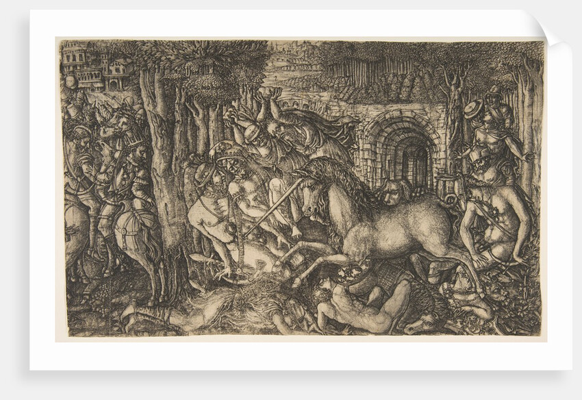 A King Pursued by a Unicorn, from the Unicorn Series, ca. 1555 by Jean Duvet