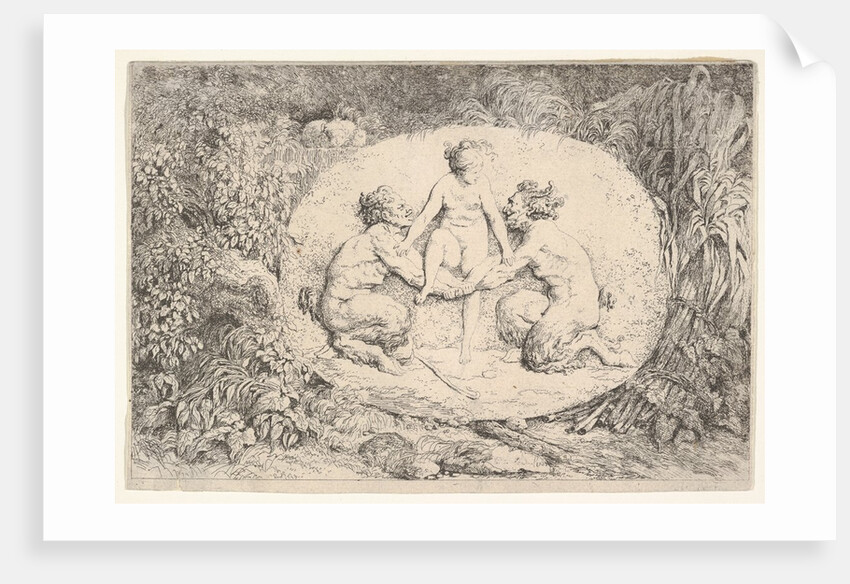 Nymph Supported by Two Satyrs, 1763 by Jean-Honore Fragonard