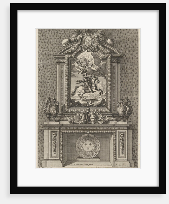 Chimney with a Painting of Louis XIV over the Mantle, from 'Grandes Cheminée', ca. 1644-66 by Jean le Pautre