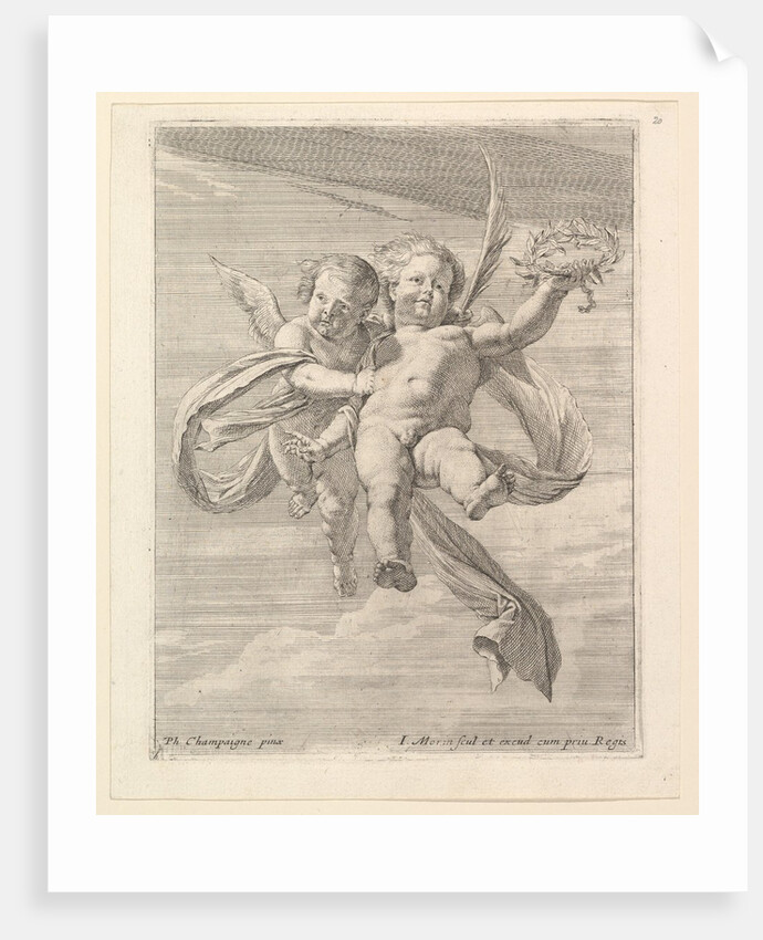 Groupe de deux angelots by Jean Morin
