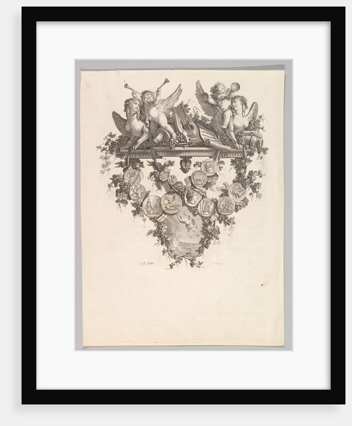 Vignette with Sphinxes and Putti, 1779 by Jean Baptiste Marie Huet