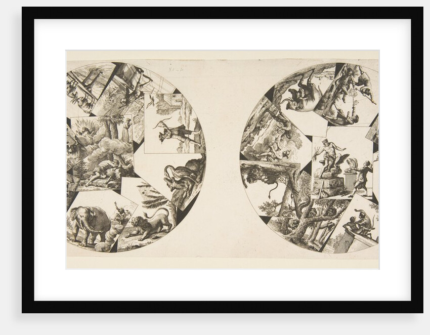 Designs for Plates Taken from Oudry's Illustrations to La Fontaine's Fables, after 1755 by Anonymous