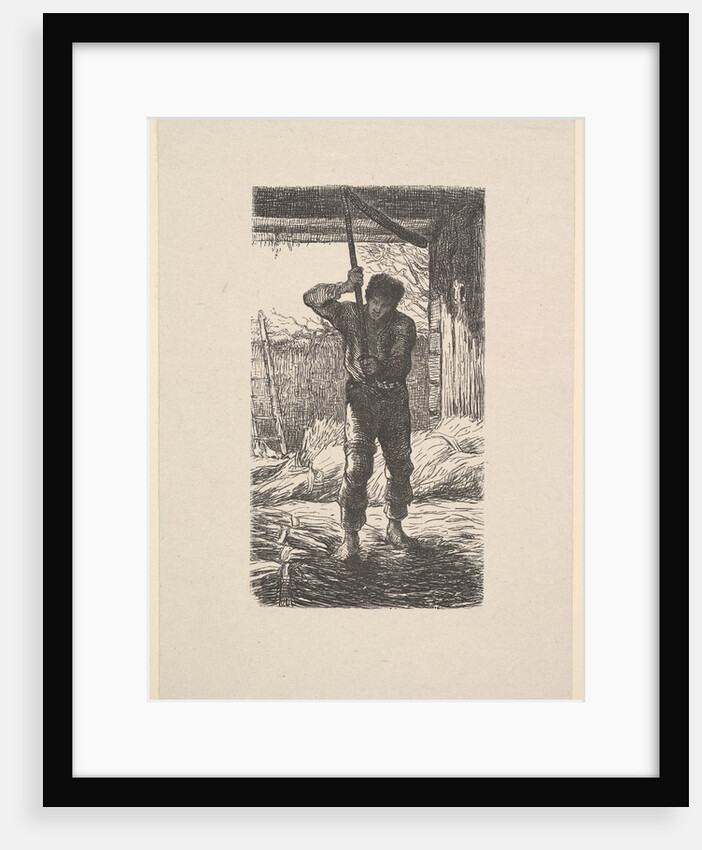 Man Threshing Wheat, 1853 by Jacques-Adrien Lavieille