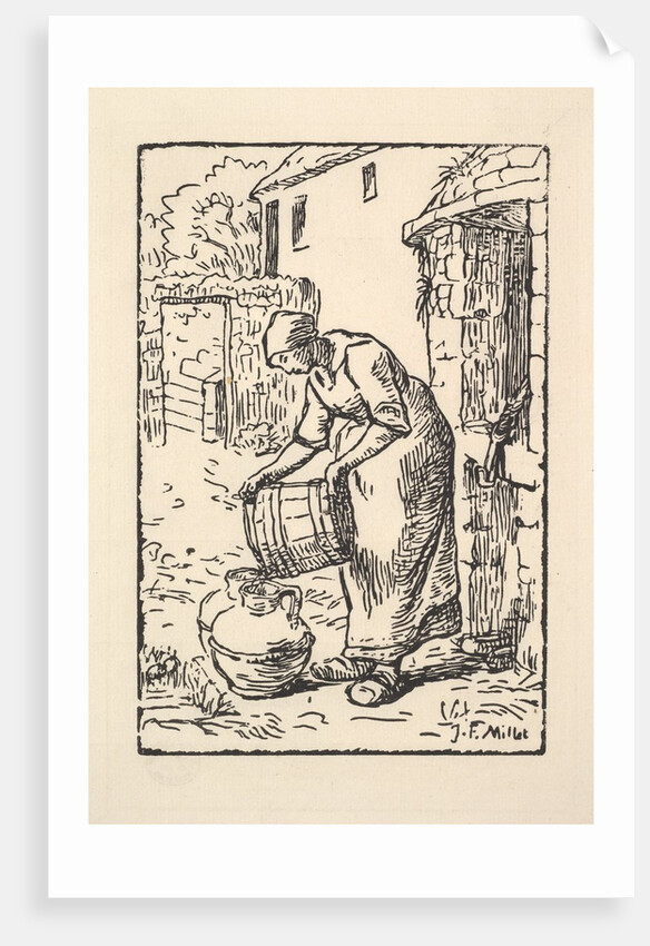 Woman Emptying a Bucket, 1834-75 by Pierre Millet