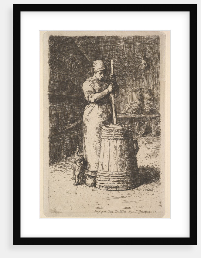 Woman Churning Butter, 1855-56 by Jean Francois Millet