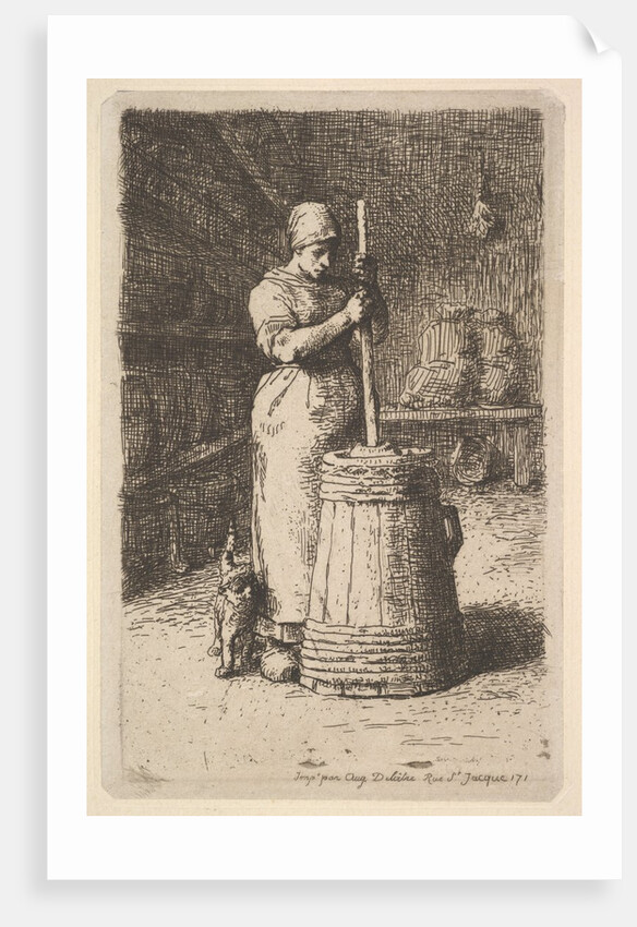 Woman Churning Butter, 1855-56 by Jean Francois Millet