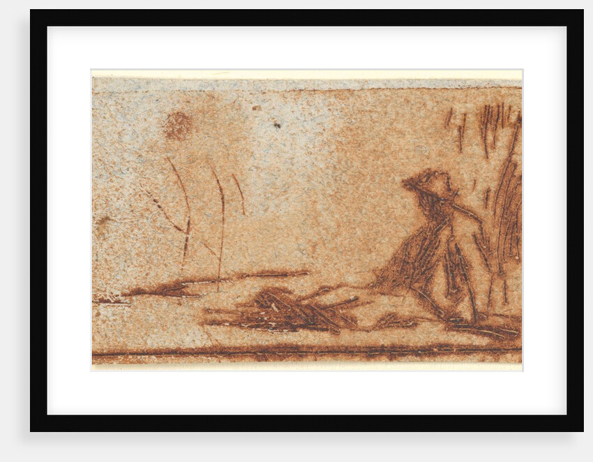Seated Peasant, 1830-75 by Jean Francois Millet