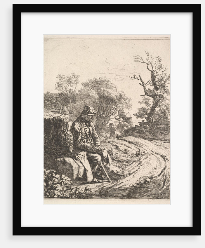 An Old Man Sitting on the Roadside, 1818 by Johann Christian Erhard