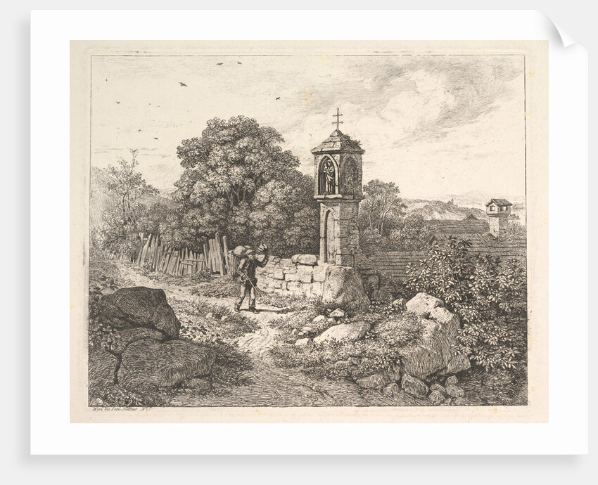 A Peasant Greeting the Statue of Mary, 1817 by Johann Christian Erhard