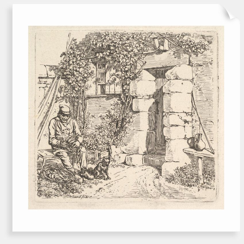 The Old Man and his Pomeranian Dog, 1817 by Johann Christian Erhard