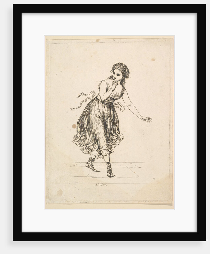 Woman Alone, from the series The Dancing Pair Vigano by Johann Gottfried Schadow