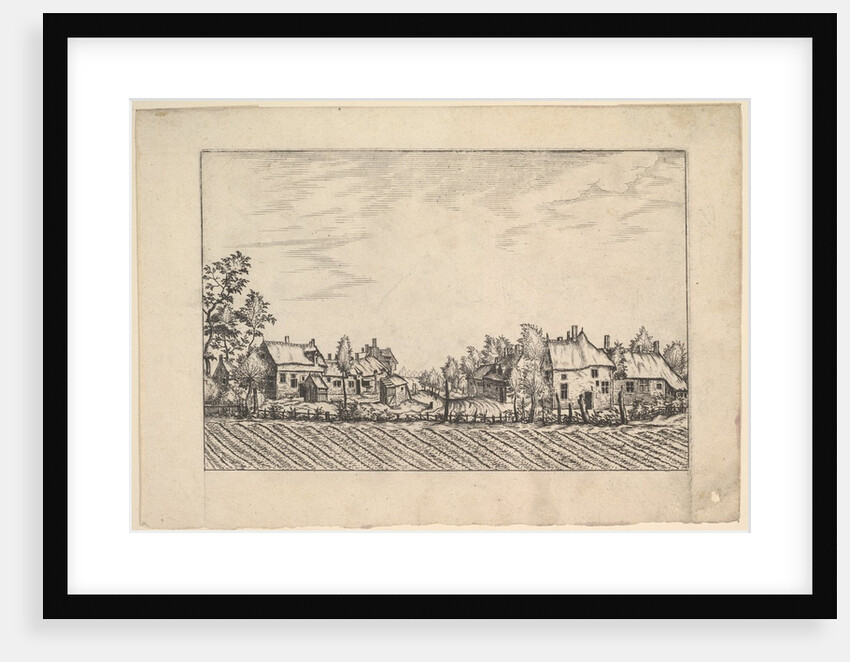 Farms, ploughed field in the foreground from Praediorum villarum et rusticarum casu…, ca. 1559-61 by Johannes van Doetecum I