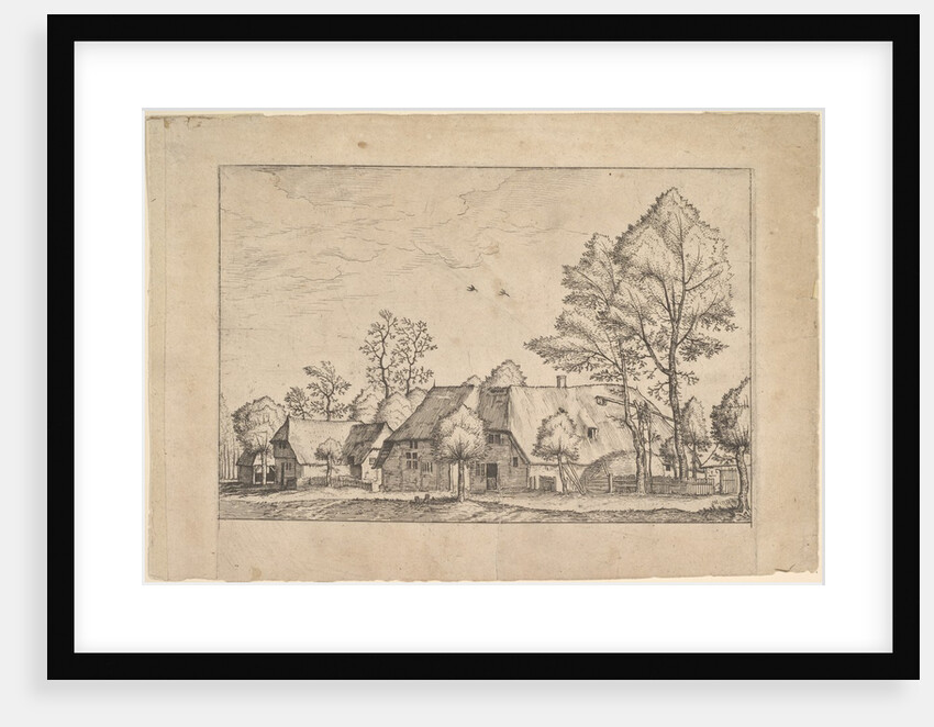 Large Farm with Draw Well from Praediorum villarum et rusticarum casularum icones e…, ca. 1559-61 by Johannes van Doetecum I