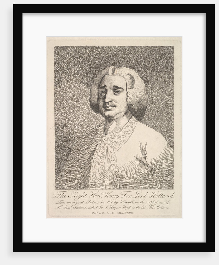 The Right Honorable Henry Fox, Lord Holland, May 19, 1782 by Joseph Haynes