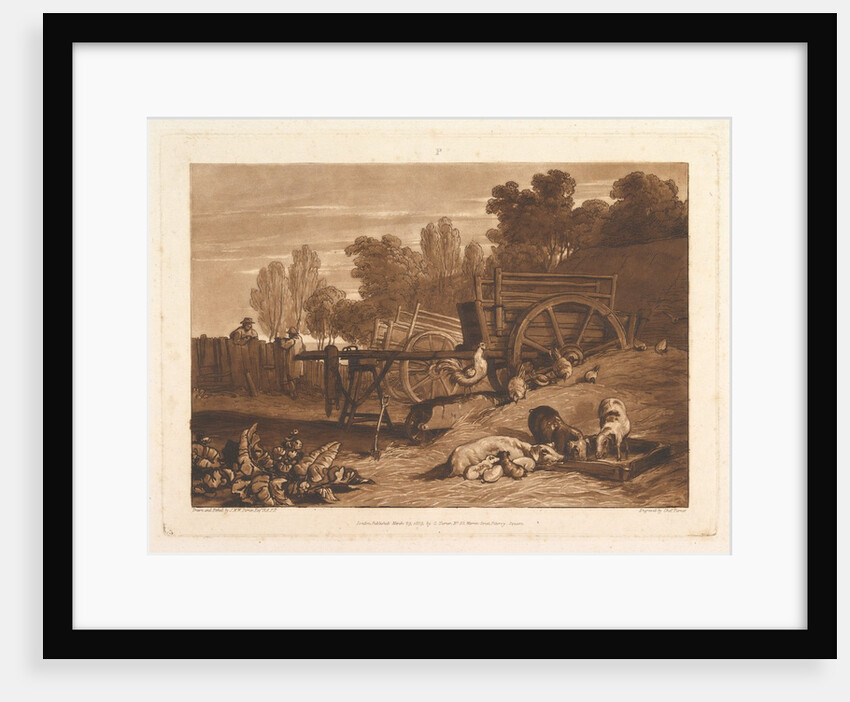 The Farm-Yard with the Cock, March 29, 1809 by JMW Turner