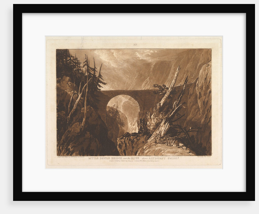 Little Devil's Bridge over the Russ, above Altdorft, Switzerland, March 29, 1809 by JMW Turner