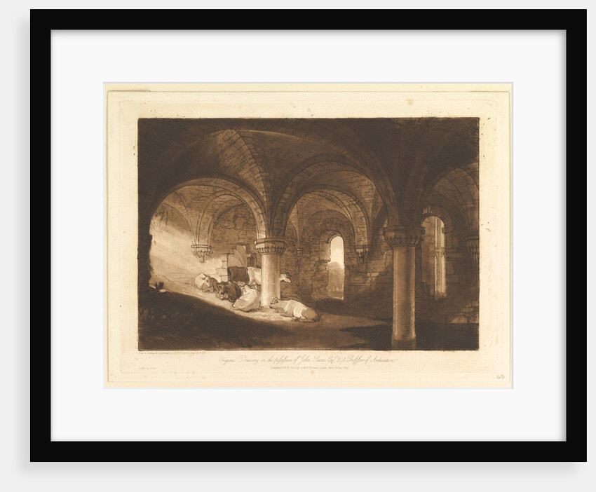 Crypt of Kirkstall Abbey, February 11, 1812 by JMW Turner