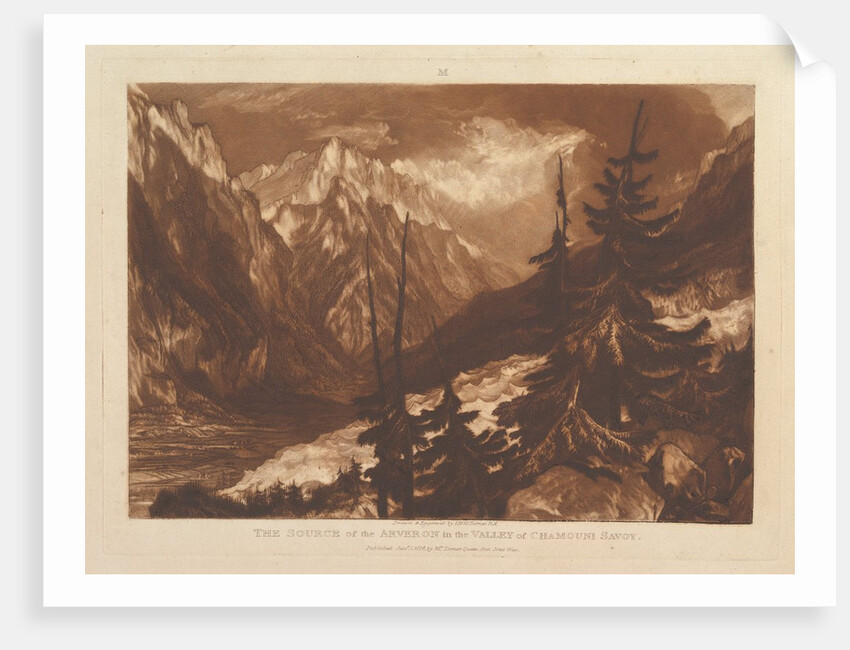 The Source of the Arvaron in the Valley of Chamouni, Savo by JMW Turner