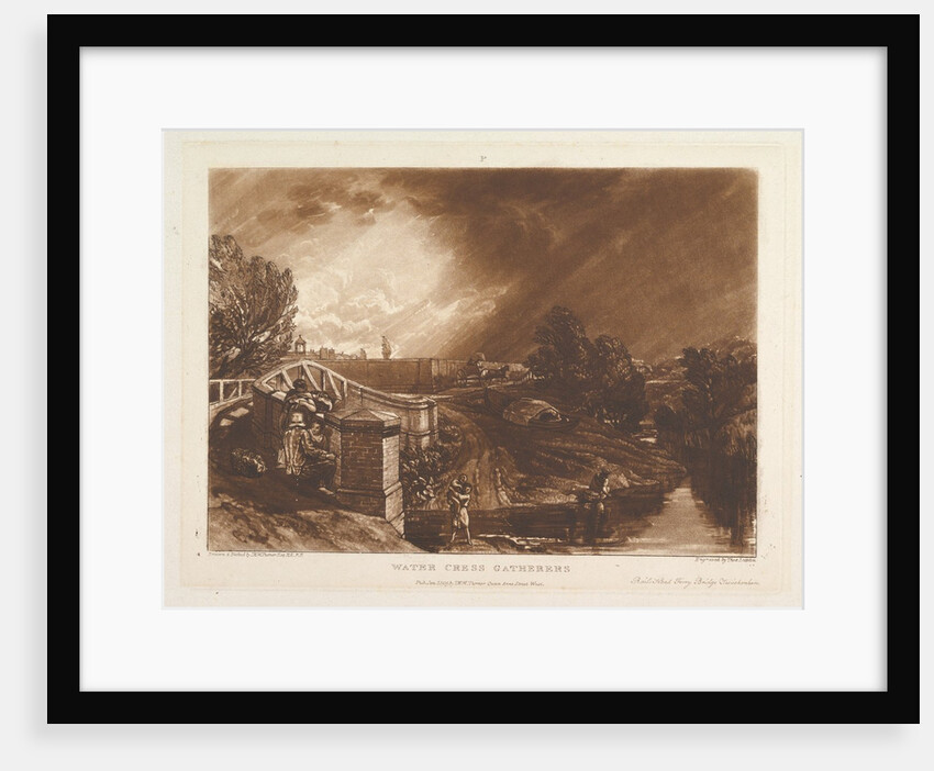 Water Cress Gatherers, Rails Head Ferry Bridge, Twickenham, January 1, 1819 by JMW Turner