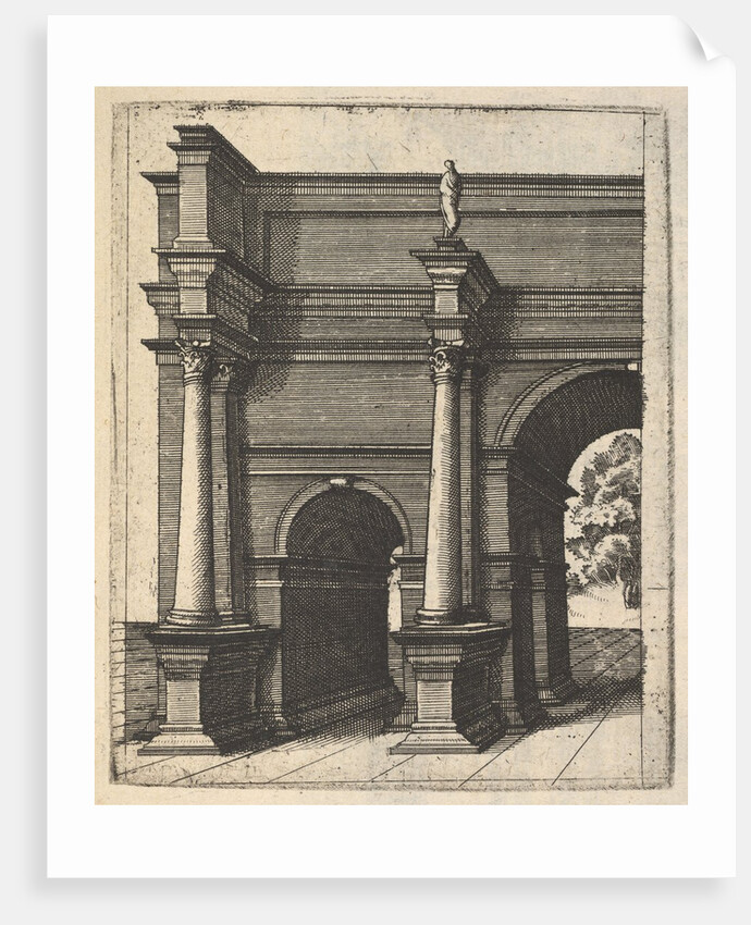 Half of an Arch [Arcus Lutii Septimi] from the series 'Ruinarum variarum fabricarum deline…, 1554 by Lambert Suavius