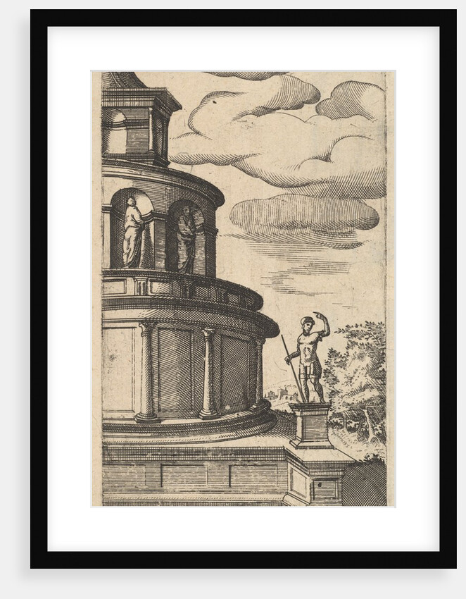 Partial view of a Building [Sepulchrum Adriani] from the series 'Ruinarum variarum fabrica…, 1554 by Lambert Suavius