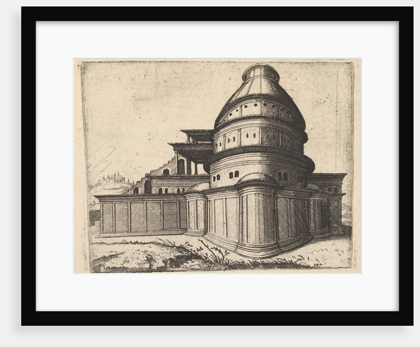 Building [Aerarii Publici Rome] from the series 'Ruinarum variarum fabricarum delineatione…, 1554 by Lambert Suavius