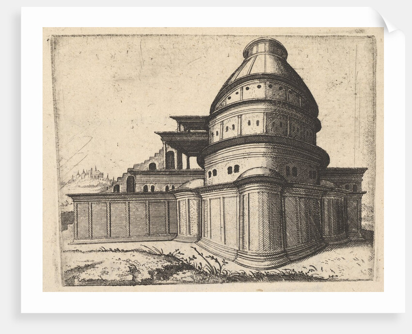 Building [Aerarii Publici Rome] from the series 'Ruinarum variarum fabricarum delineatione…, 1554 by Lambert Suavius