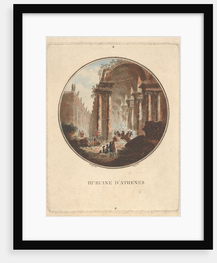 Ruins of Athens with a vaulted portico, ca. 1770-1808 by Laurent Guyot