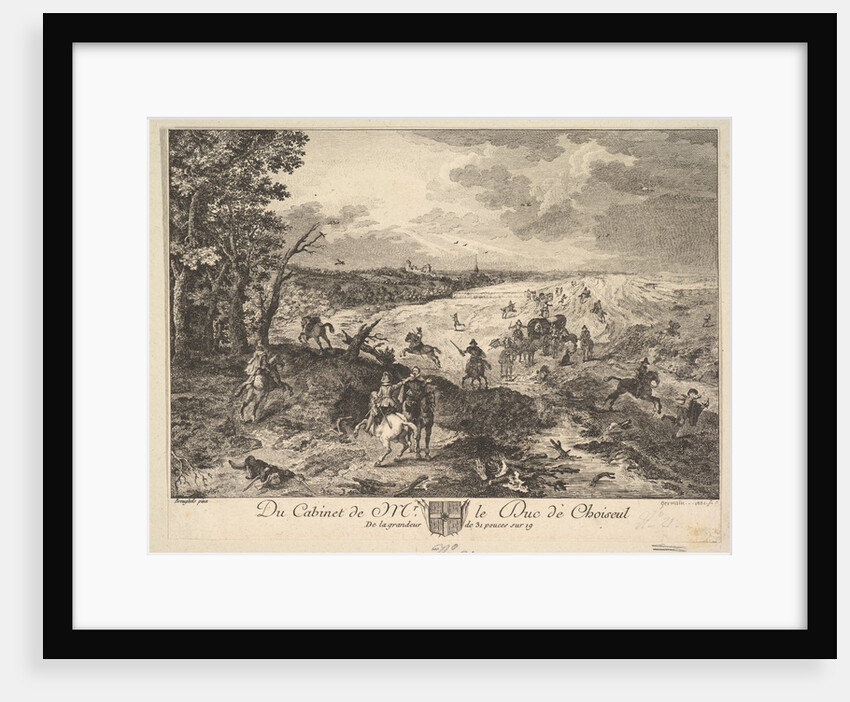 Robbery on a Road after a painting in the collection of the Duc de Choiseul, 1771 by Louis Germain