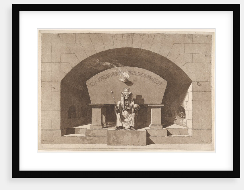 Tomb with Death Enthroned as a Sphinx, ca. 1779-84 by Louis Jean Desprez