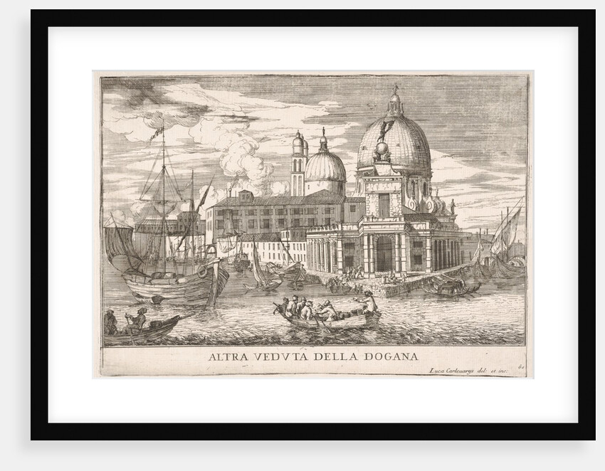Plate 61: View of the customs house at the confluence of the Grand Canal a…, 1703 by Luca Carlevarijs