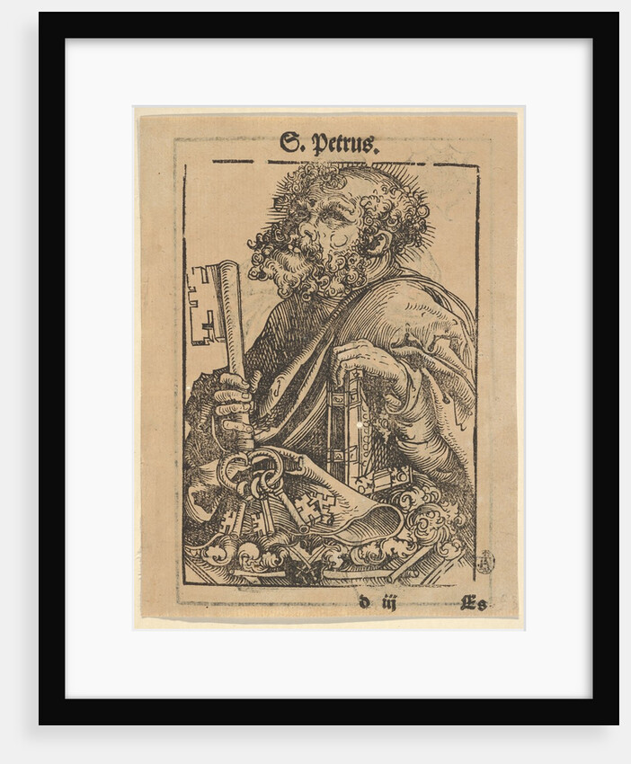 Bust of Saint Peter, from the Large Series of Wittenberg Reliquaries; verso: Martin Luther…, 1509 by Lucas Cranach the Elder