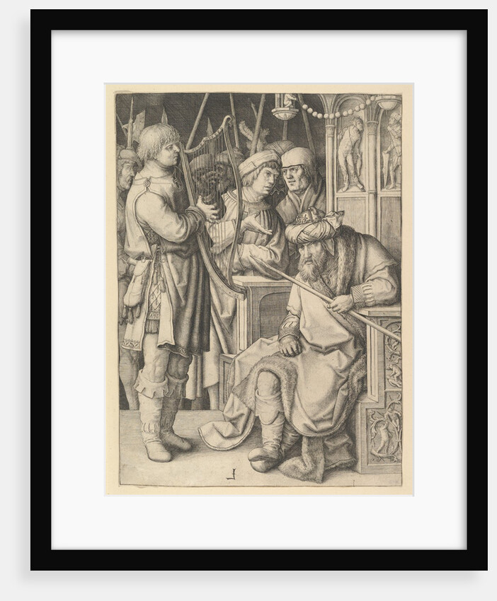 David Playing the Harp Before Saul, ca. 1508 by Lucas van Leyden