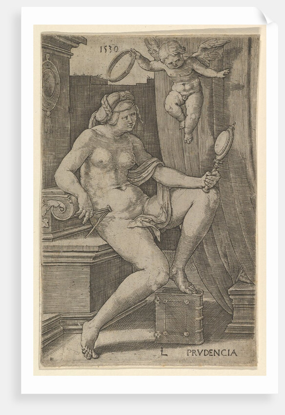Prudence, from the series The Seven Virtues, 1530 by Lucas van Leyden