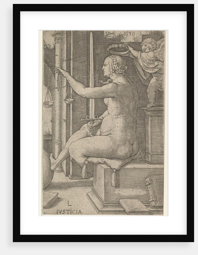 Justice, from the series The Virtues, 1530 by Lucas van Leyden