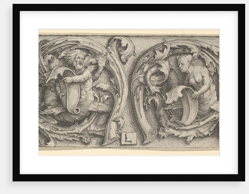 Triton and Siren in Tendrils, ca. 1510 by Lucas van Leyden