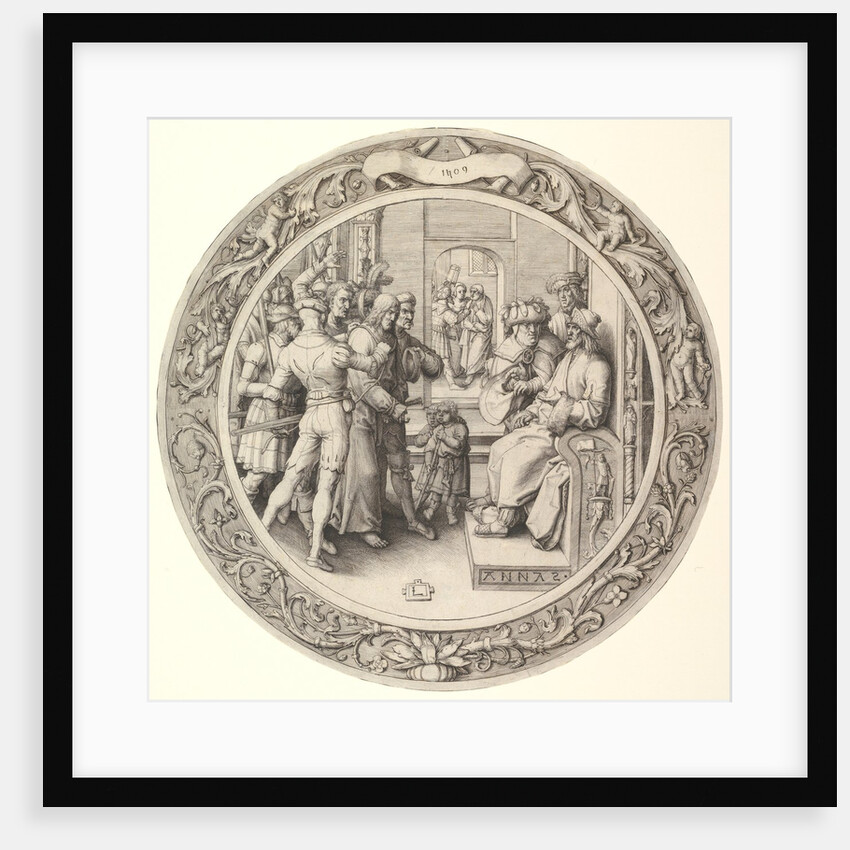 Christ before Annas, from the Circular Passion, 1509 by Lucas van Leyden