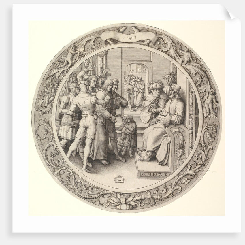 Christ before Annas, from the Circular Passion, 1509 by Lucas van Leyden