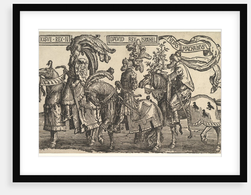Joshua, David, and Judas Maccabee, from The Nine Heroes, ca. 1520 by Lucas van Leyden