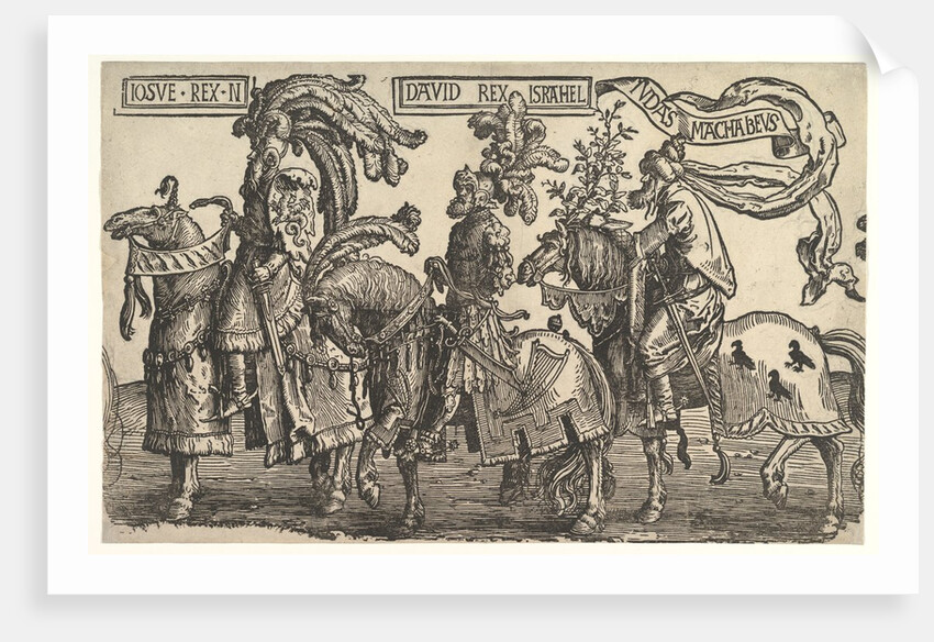 Joshua, David, and Judas Maccabee, from The Nine Heroes, ca. 1520 by Lucas van Leyden